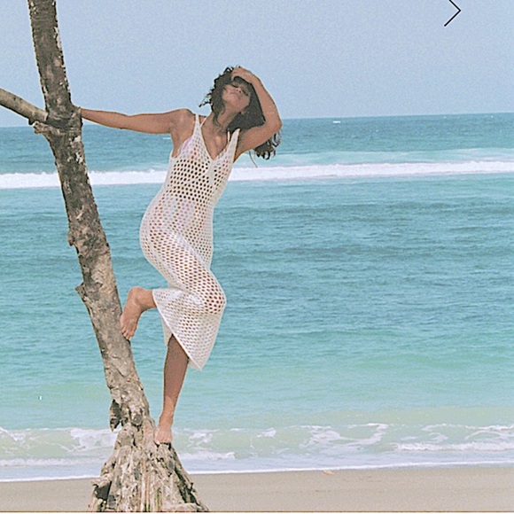 Zulu & Zephyr White Cotton Crochet Knit Dress - Picture 12 of 12